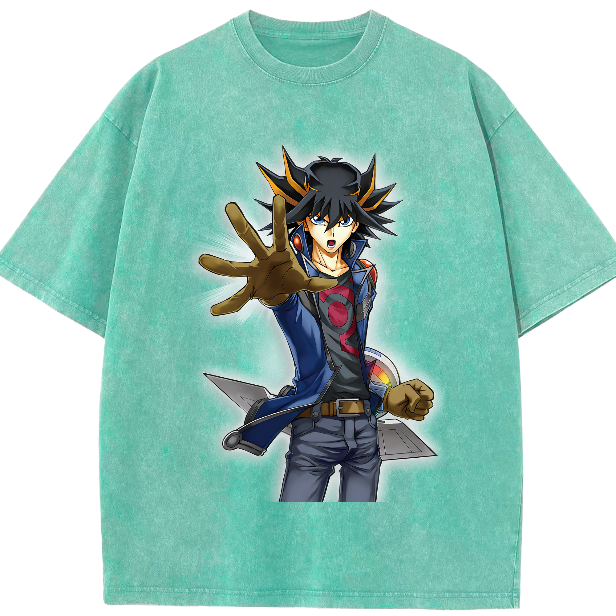 （画像用） 遊☆戯☆王 Yu-Gi-Oh! 綿100% ヴィンテージ風 半袖Tシャツ（フロントプリント）